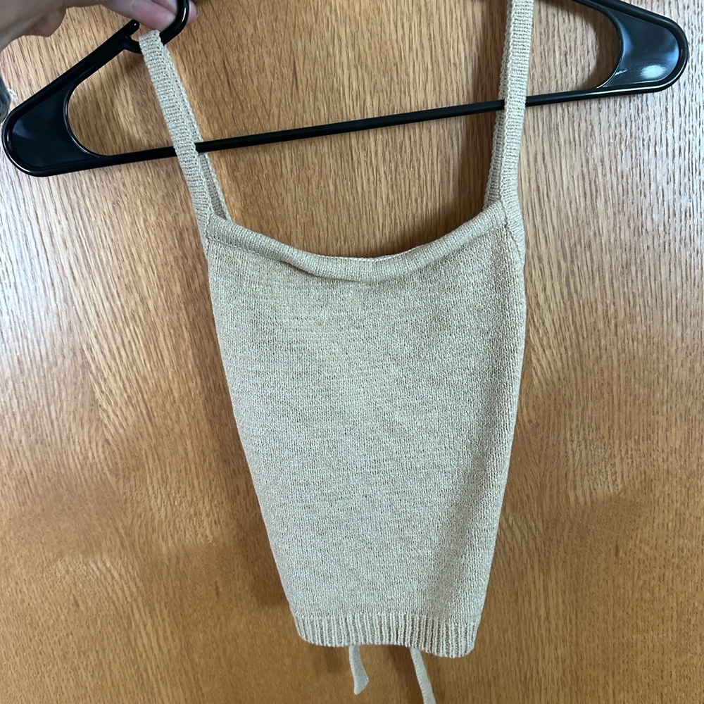 Papermoon Cream Knit Crop Top - Picture 4 of 4